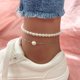 thumbnail image 2 of VAGZEB moda perla tobillera mujer tobillo pulsera playa imitación perla descalzo sandalia tobillera cadena pie joyería Tan Jianjun unisex, 2 of 2