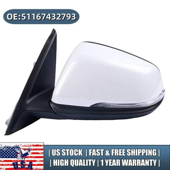 Left Side Mirror With Heated Turn Signal Fits For BMW X1 2016-2021 Side View Mirror 51167432793
