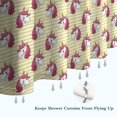 thumbnail image 6 of Yellow Striped Cartoon Unicorn Head Pattern Shower Curtain 72"x84" ,Bathroom Decorative Shower Curtains Set with 12 Hooks,Modern Waterproof Washable Shower Curtain, 6 of 6