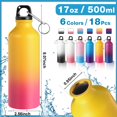 thumbnail image 2 of Botellas de agua Potchen de aluminio, 500 ml, 18 unidades, color degradado, 2 of 7