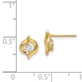 thumbnail image 3 of 14k Madi K CZ Twist Post Earrings, 3 of 3