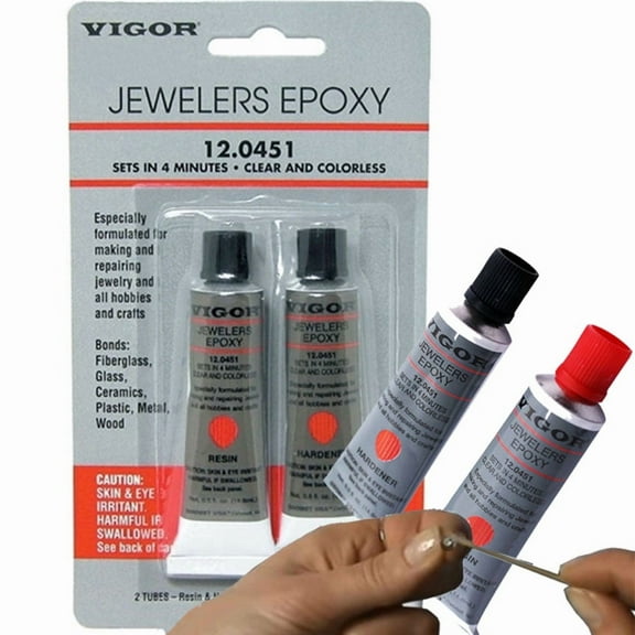 Vigor Jeweler's Epoxy 2 Fast Setup Clear and Colorless - Resin and Hardener