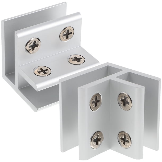 abrazaderas de vidrio de 90 grados para soporte de muebles, abrazadera para mesa de vidrio y armario.