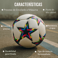 thumbnail image 4 of Balón Fútbol No.4 Champions League Estrellas Blanco Termosellado con Bomba, 4 of 8