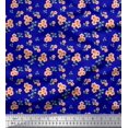 thumbnail image 1 of Soimoi Rayon Fabric Leaves & Flower Floral Print Sewing Fabric Yard 42 Inch Wide, 1 of 3