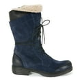 thumbnail image 6 of jsaierl Women's Snow Boots Suede Mid Calf Boots Round Toe Lace-up Plush Thick Knight Boots, 6 of 7