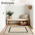 thumbnail image 3 of ODIKA 4'x6' Machine Washable Non-Slip Area Rug, Classic Trellis Lattice Intertwined Network High Traffic Rug, Beige, 562305, 3 of 7