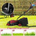 thumbnail image 4 of 13.5" Corded Electric Lawn Mower, 12-Amp Powerful Grass Cutter with 3-Position Adjustable Height(Red), 4 of 9