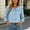 Light Blue, variant on IUYRTFE Women's Ruffle Peter Pan Collar Blouse Long Sleeve Half Button Front Casual Loose Fit Top