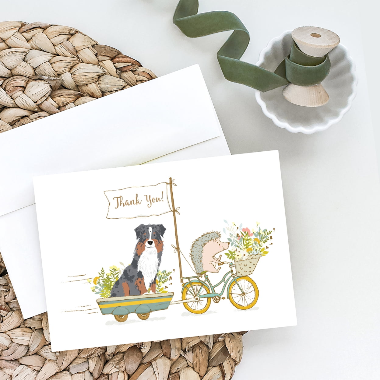 Australian Shepherd Blue Merle Greeting Cards and Envelopes Pack of 8