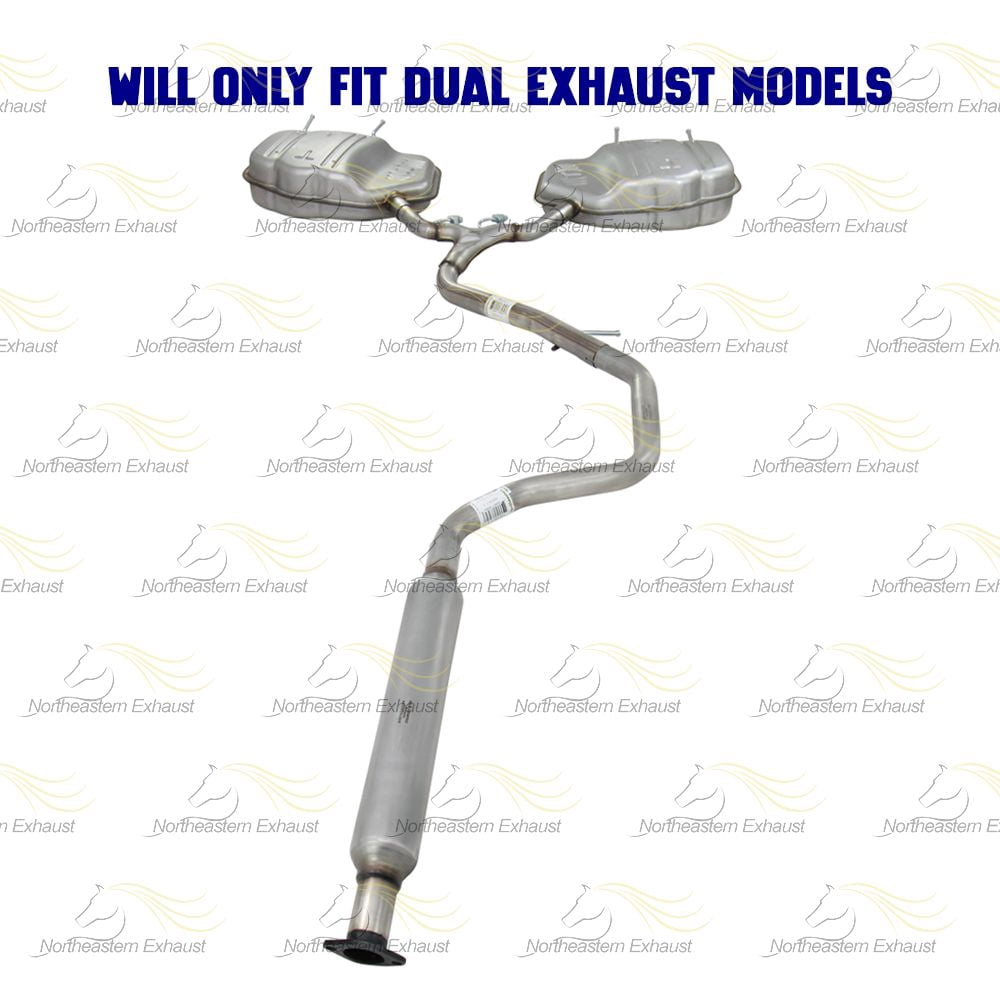 Northeastern Exhaust Resonator, Y-Pipe & Pair of Mufflers Fits 2011-2017 Buick Regal 2.4L - Direct Fit | Stainless Steel System Kit