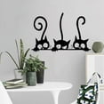 thumbnail image 2 of Jlong Three Black Cats Wall Decal Wall Sticker PVC Self Adhesive Peel and Stick Wallpaper Quote Art Vinyl Mural, 2 of 8