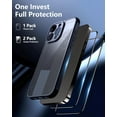 thumbnail image 4 of for iPhone 15 Pro Max Case, [Military-Grade Protection] [with 2 pcs Screen Protector] Full-Body Matte Protective Phone Case with Camera Cover. (Black), 4 of 7