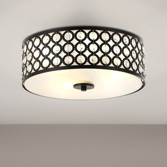 Luxury Modern Ceiling Fixture, Matte Black, ULB2456