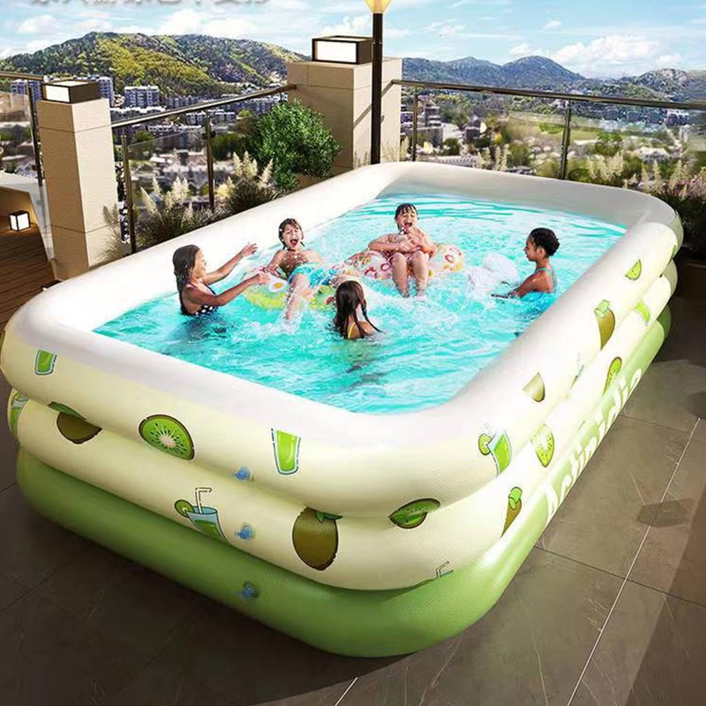 Yihuala Large Size Family Outdoor Water Pool Cartoon Pattern Inflatable Swimming Pool PVC Inflatable Tanning Pool Enduring