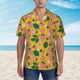 thumbnail image 4 of Daiia Strawberry Hawaiian Shirt for Men Gentle Cotton Regular Short Sleeve Casual-3X-Large, 4 of 9
