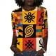 thumbnail image 1 of Otoño 3/4 Manga Tops para las Mujeres 2025 Impreso V Cuello Botón Abajo Suelto Casual Blusa Suave Trajes de Verano, 1 of 9
