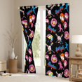 thumbnail image 3 of jejeloiu Baseball Sport Game Black Out Curtains,Watercolor Graffiti Hippie Curtains Pack of 2 (42x63 Each) For Girls Boys, 3 of 6