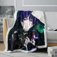 thumbnail image 1 of Ultra Soft Genshin Impact Wanderer 3D Sherpa Blanket Bed Blanket Fall Winter, 1 of 7