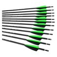 12 Pcs 30 Inch Archery Carbon Arrows 500 Spine Hunting Practice Target