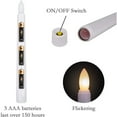 thumbnail image 3 of 7.9" Flameless Taper Candles with Candlesticks - Pack of 9, Battery Operated LED Window Candles with Remote and Timers, Warm White Flickering Light, Last for 150+ Hours, 3 of 5