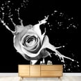 thumbnail image 3 of wall26 - Rose with red Splashes on Black Background - Removable Wall Mural | Self-Adhesive Large Wallpaper - 100x144 inches, 3 of 6