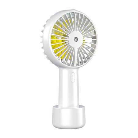 

Handheld Fan Misting Hand Held Portable Fan with 3 Speeds and Battery Operated 2 Mode Spray Mister Personal Fan(White)