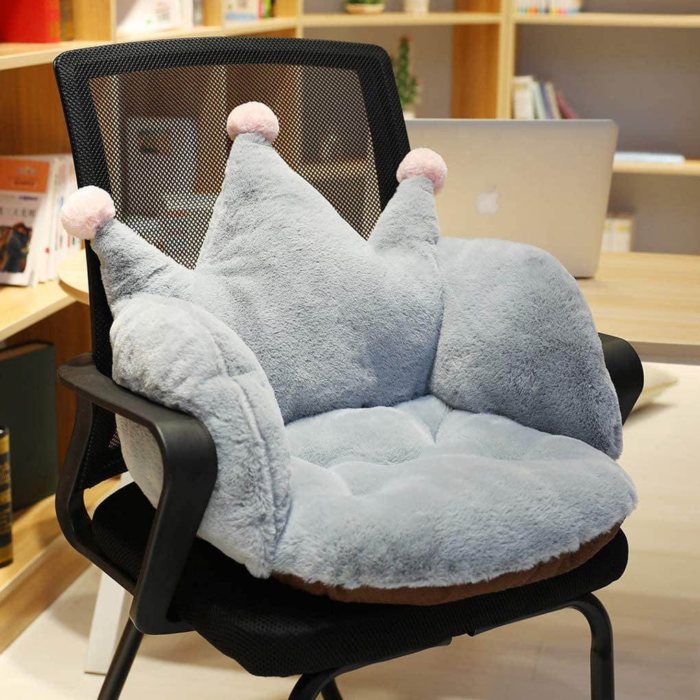 Cute Crown Chair Cushions Foam Stuffed Desk Seat Cushion Warm Comfort Plush Seat Cushion Pad for Support Waist Backrest Winter Girls Dorm Floor Pillow Home Office Chair Car Seat Cushion Walmart
