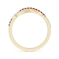 thumbnail image 2 of ANGARA Natural Encrusted Ruby and Diamond Infinity Knot Ring in 14K Yellow Gold for Women (Size-1.3mm) | July Birthstone, Birthday, Anniversary, Jewelry Gift for Women | Natural Ruby Ring, 2 of 8