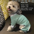 thumbnail image 3 of Dog Pajamas Pjs Stretchable Dog Jumpsuit 4 Legs Strip PJS Hair Shedding Cover Good for Summer, 3 of 8