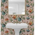 thumbnail image 2 of NextWall Rose Ash Sanibel Floral Trail Peel and Stick Wallpaper, 2 of 10