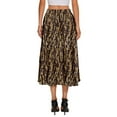 thumbnail image 4 of WTOBBY Boho Floral Pocket Skirt Women's Solid Color High Waist Long Skirt Casual Summer Beach Skirt with Elastic Waist Drawstring Tiered Flowy Skirt for Vacation,Brown L, 4 of 4