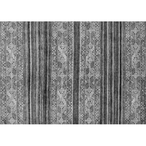 Ahgly Company Indoor Rectangle Abstract Gray Modern Area Rugs, 5' x 8'