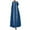Blue, variant on Elegant Women's Long Robe Solid Color Dress Fashionable Abaya Garment