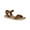 Brown, variant on Womens Mattie Faux Leather Open Toe Flats