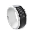 thumbnail image 2 of 316L Stainless Steel Black IP Black CZ Ring Size 10, 2 of 2