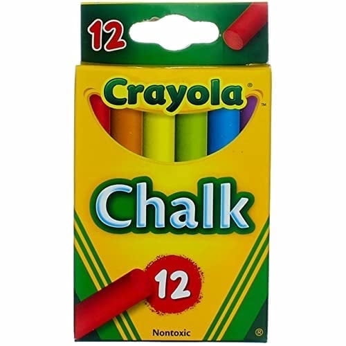 Crayola Colored Chalk - Assorted Chalk - 12 Count, 2 Pack