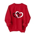 thumbnail image 2 of Luxalzxs Valentines Shirts for Women Oversized Love Heart Cute Printed Pullover Valentines Crewneck Sweatshirts Holiday Graphic Blouses, 2 of 3