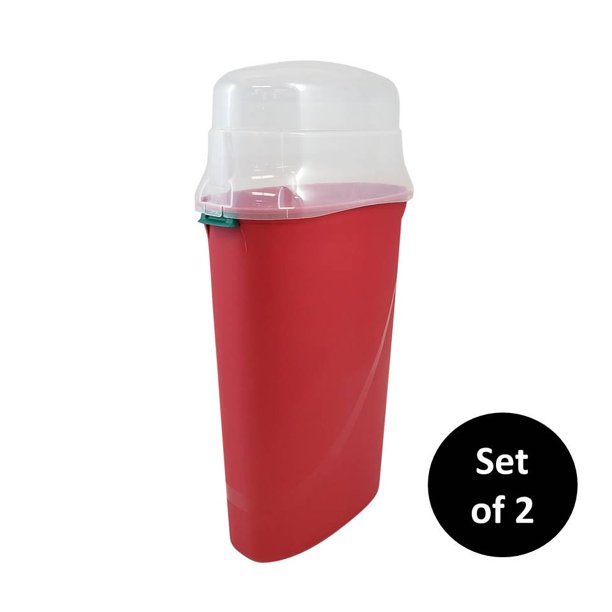 Homz Holiday 30 in. Vertical Gift Wrap Storage Container, Set of 2
