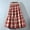 01 Red, variant on Awdenio Women Spring Summer High Waisted Wool Plaid A-line High Elasticity Waistband Layered Skirt