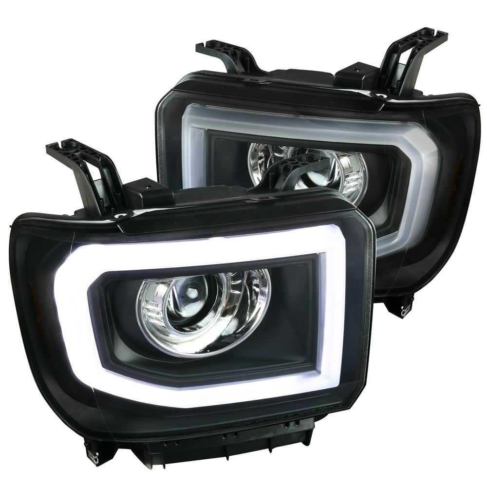 SpecD Tuning Led Bar Projector Headlights for 20142015 GMC Sierra 1500 20152017 2500Hd 3500Hd