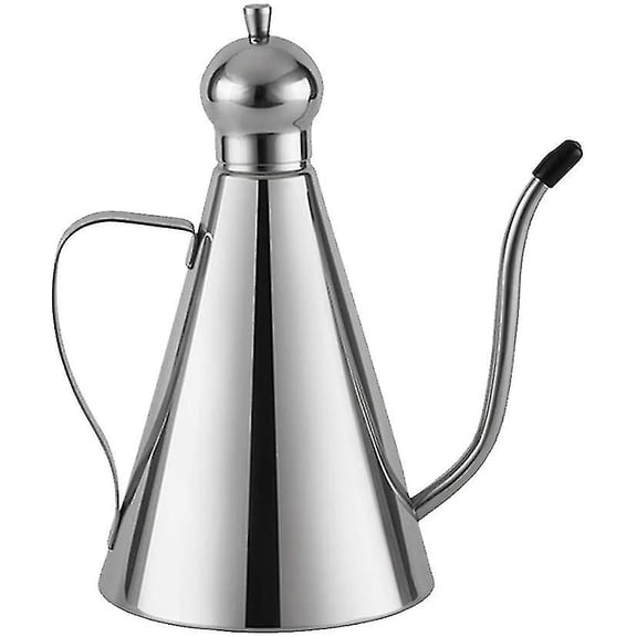 Oil Bottle Stainless Steel Oil Drizzler/vinegar Pourer Leakproof Pot Olive Oil Bottle Can Container Pourer Dispenser, With Drip-free Spout, Multipurpo