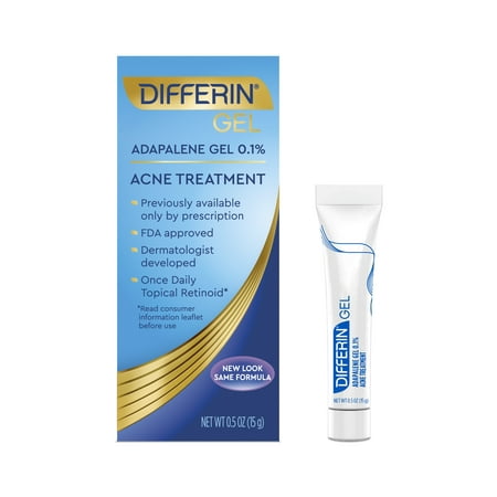 Differin Adapalene Gel 0.1% Acne Treatment (Best Spot Treatment For Back Acne)