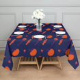 thumbnail image 3 of Halloween Square Tablecloth 52x52in(132x132cm) – Waterproof Polyester Printed Table Cover, Wrinkle Resistant & Washable for Kitchen Dining Picnic Party Decor, Pattern-V5-13, White, 3 of 6