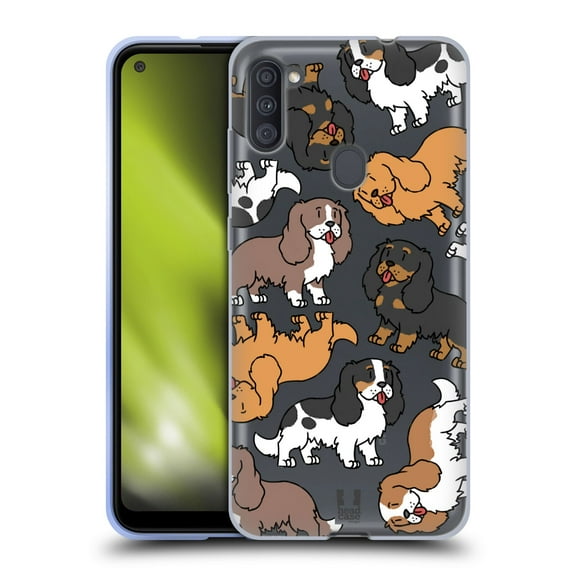 Head Case Designs Dog Breed Patterns 3 Cavalier King Charles Spaniels Soft Gel Case Compatible with Samsung Galaxy A11 (2020)