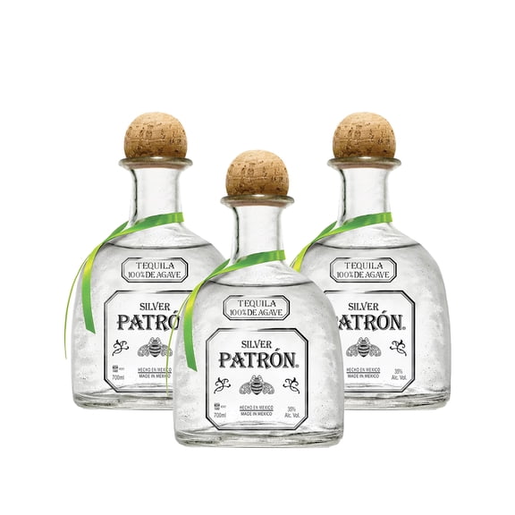 Pack De 3 Tequila Patron Silver Blanco 700Ml