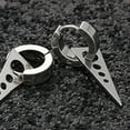 thumbnail image 3 of 1Pc Women Girls Men Triangular Round Earring Triangular round ear Titanium Steel Punk Ear Stud Buckle Ring Party Jewelry, 3 of 8