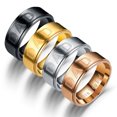 thumbnail image 2 of Unique Men 4-color Rose Gold Titanium Steel Ring Letter DAD Ring, 2 of 6