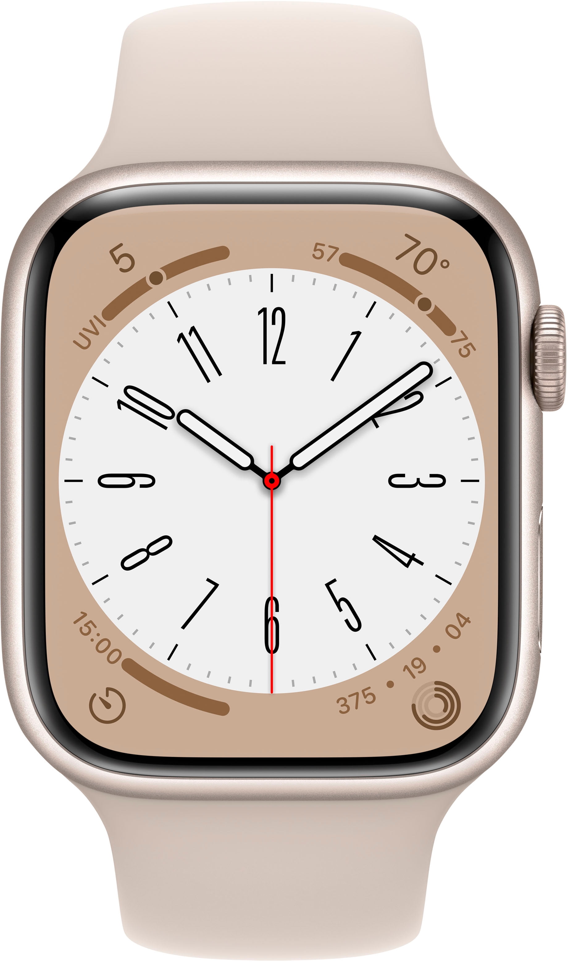 Restored Apple Watch Gen 8 Series 8 Cell 45mm Starlight Aluminum - Starlight Sport Band MNVQ3LL/A (Refurbished)
