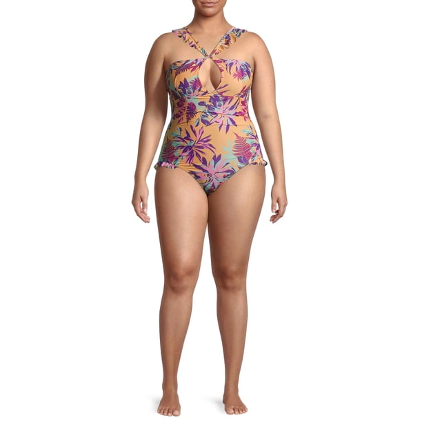 Xoxo Womens Plus Size Peek A Boo Frill Neckline One Piece Swimsuit Walmart Com Xoxo Womens Plus Size Peek A Boo Frill Neckline One Piece Swimsuit Walmart Com